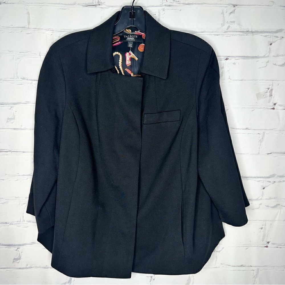 Talbots size 14 petite black jacket